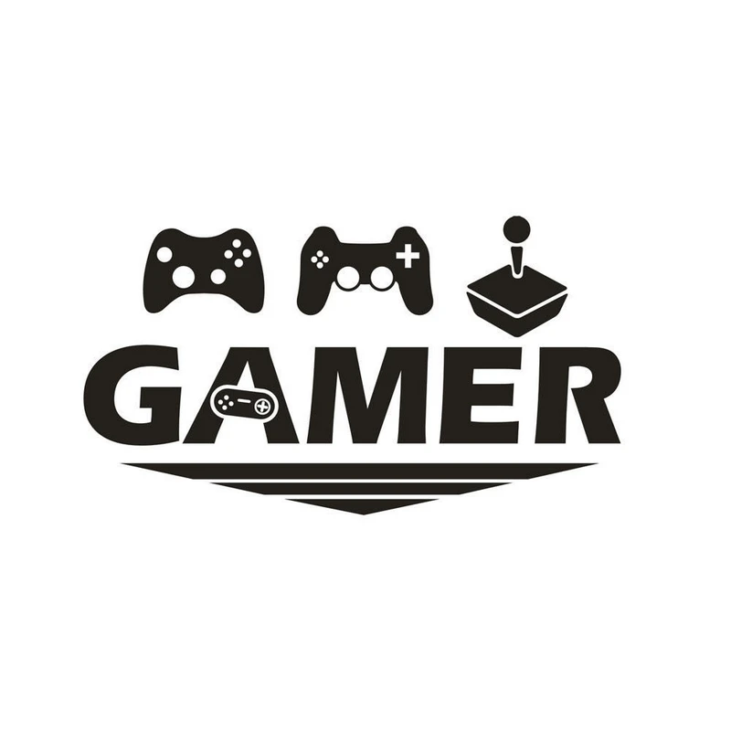 JX-LCLYL New Gamer Console Joystick Wall Sticker Boy Bedroom Video Game Room Decor Decal