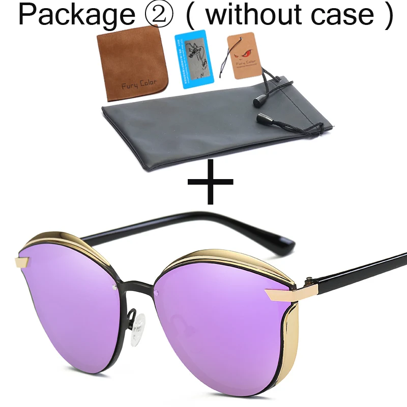 Роскошные женские солнцезащитные очки модные круглые женские винтажные Ретро брендовые дизайнерские негабаритные женские солнцезащитные очки "кошачий глаз" oculos sol gafas - Цвет линз: purple-2