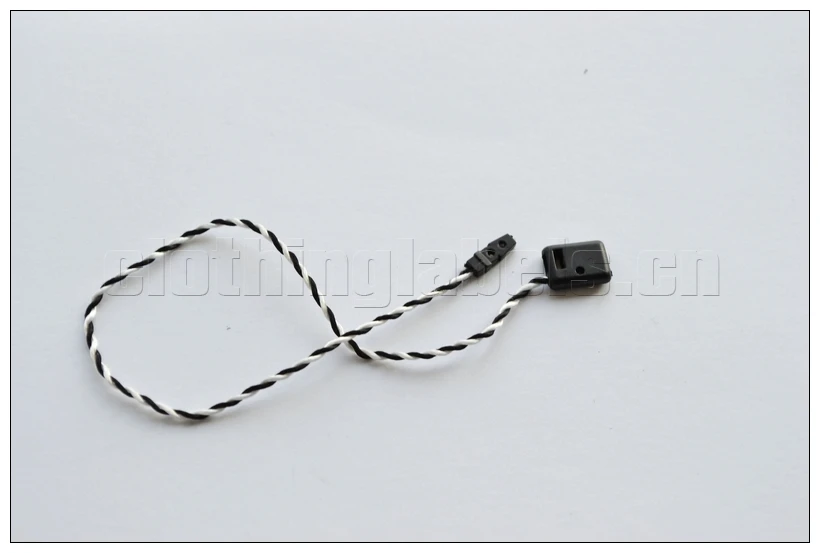 

White+black twisting hang tag string plastic seal polyester string no logo