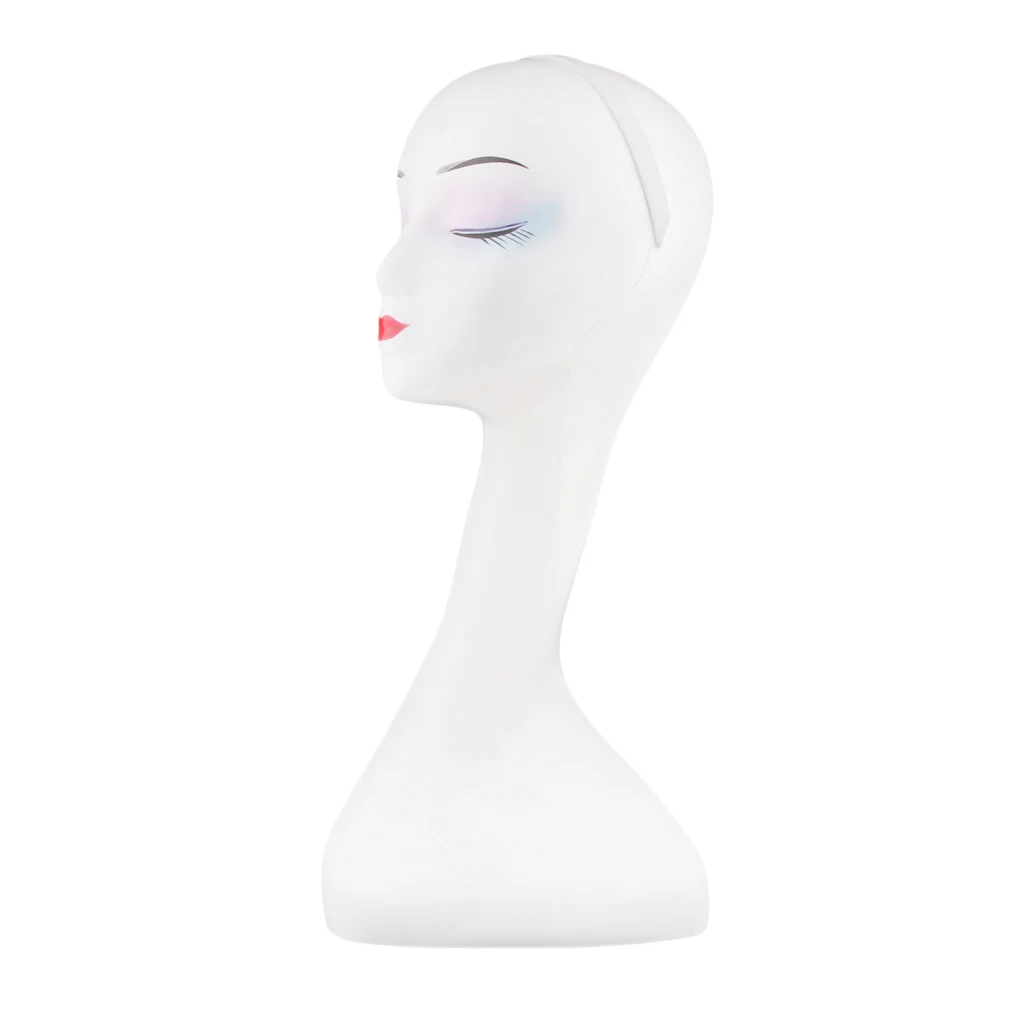 White Female Mannequin Head Hair Wigs Jewelry Glasses Manikin Stand Holder High quality ABS Durable