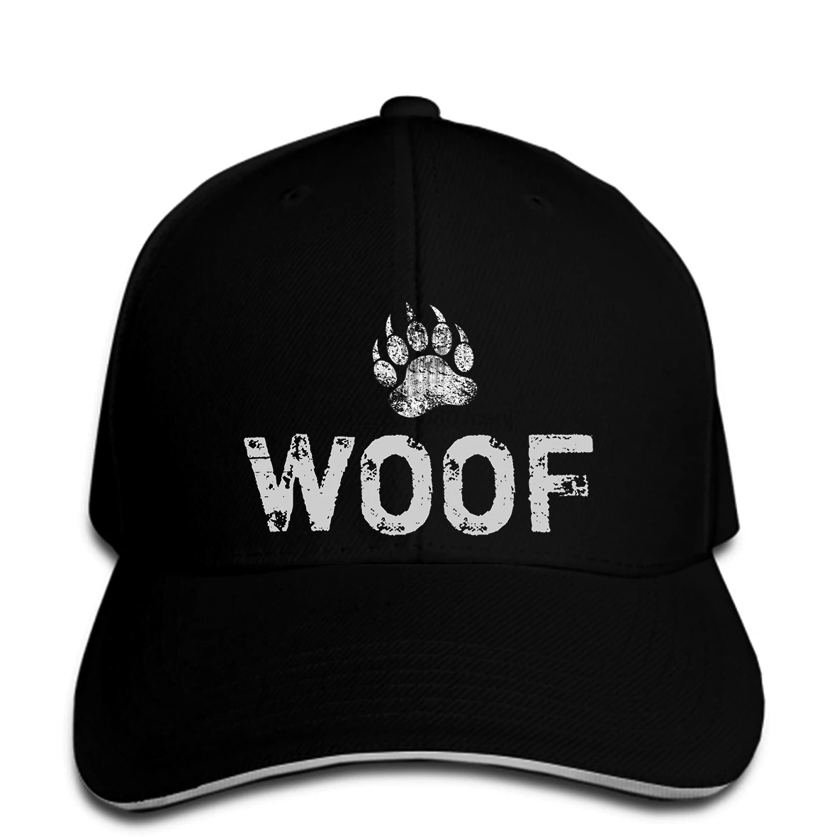 

Baseball cap Men's Gay Bear Pride Distressed Bear Paw Woof Black Print hat