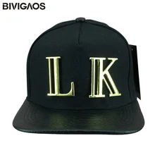 Новая мода Snapback Последние королевские кепки LK металлические буквы змеиная кожа поля хип-хоп бейсболки Swag Bone Gorras для мужчин и женщин