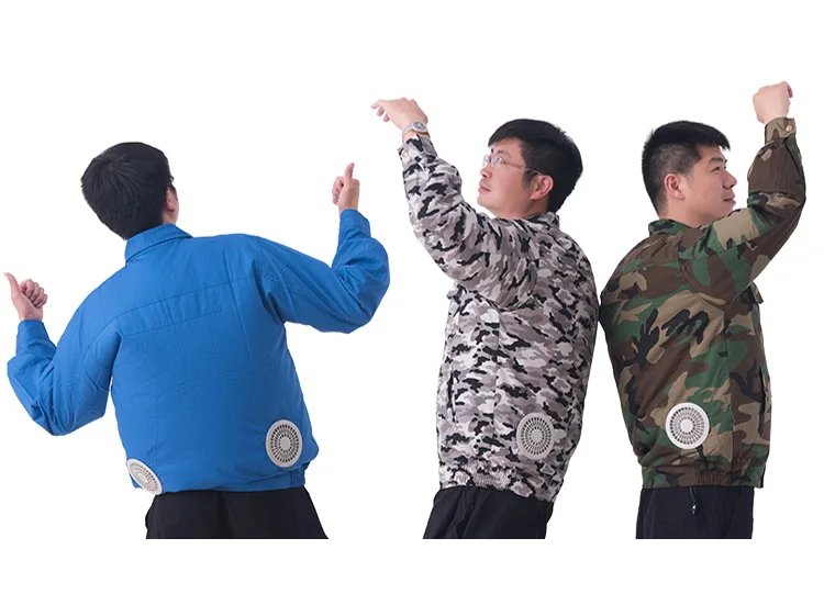 Summer Cooling Air Conditioning Clothes Charging with Fan Clothing Outdoor Welder Working Long  Short Sleeve Fan Jackets (6)