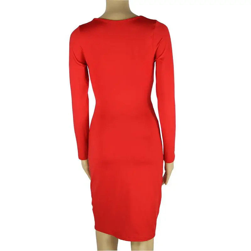 ADEWEL 2017 Autumn Long Sleeve Hollow Out Sexy Club Bandage Bodycon Dress Velvet Inside Elastic Elegant Pencil Party Dresses (7)