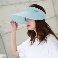 Женская летняя Складная бейсбольная Кепка с вышивкой, Регулируемая верхняя солнцезащитная Кепка с широкими полями JL