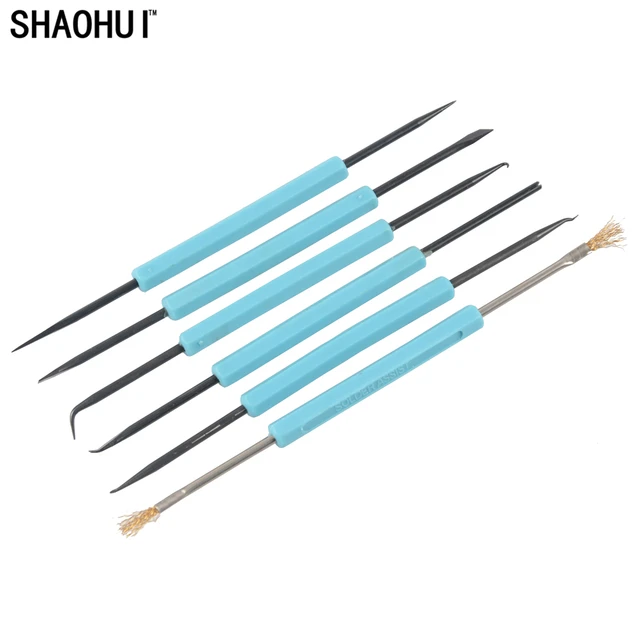 Best Quality SHAOHUI 6pcs/set Solder Assist Precision Electronic Components Welding Grinding Cleaning Repair Tool Kit Assembly Hand Tool Best Quality SHAOHUI 6pcs/set Solder Assist Precision Electronic Components Welding Grinding Cleaning Repair Tool Kit Assembly Hand Tool
