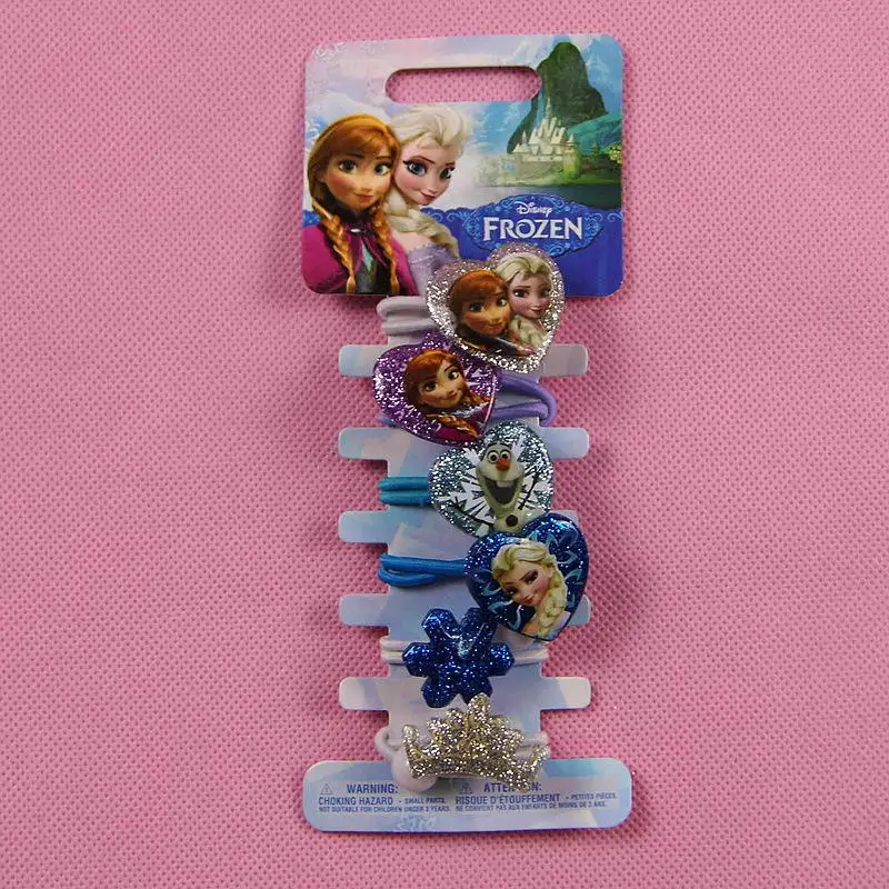 6pcs/lot Frozen doll accessories hairpin Aisha Anna headdress doll jewelry crown children BB clip hair clip