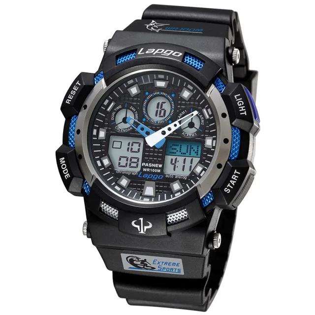 100 متر للماء السباحة الغوص ووتش الرجال الرياضة الساعات PASNEW التناظرية الرقمية ساعة اليد العسكرية Relogio Masculino Hodinky