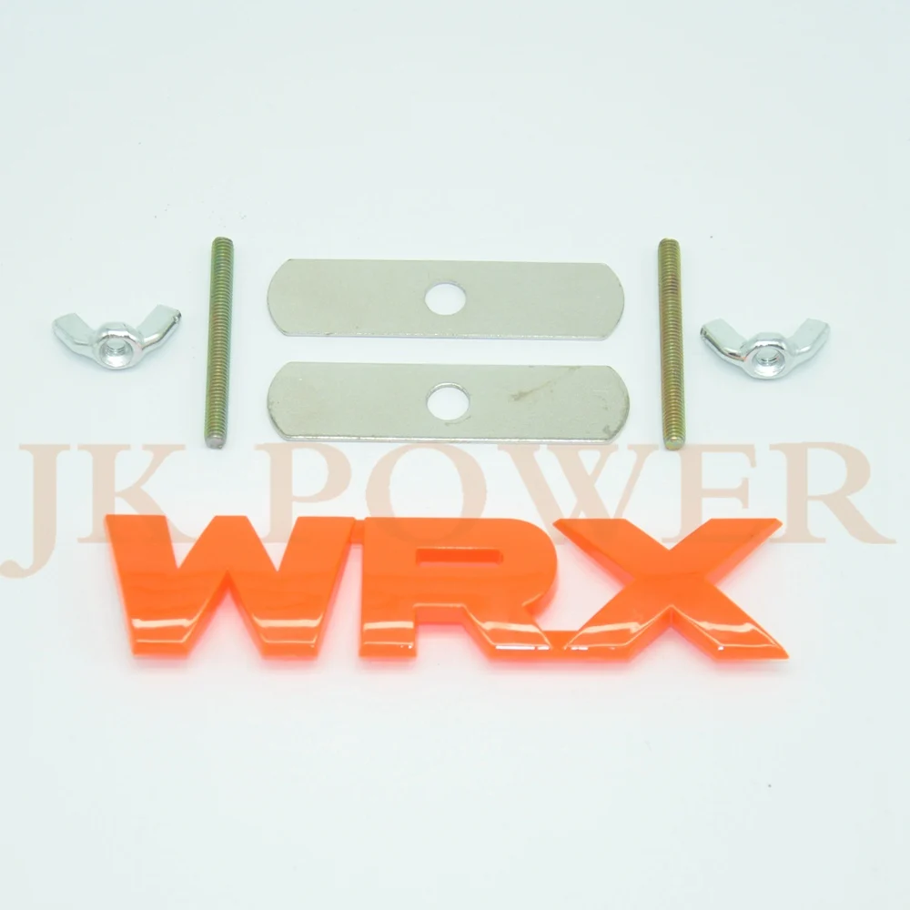 JK Универсальный 1 комплект 3D ABS WRX наклейка для передней решетки радиатора эмблема значок для SUBARU LEGACY Forester ралли WRX WRC Impreza - Цвет: Оранжевый