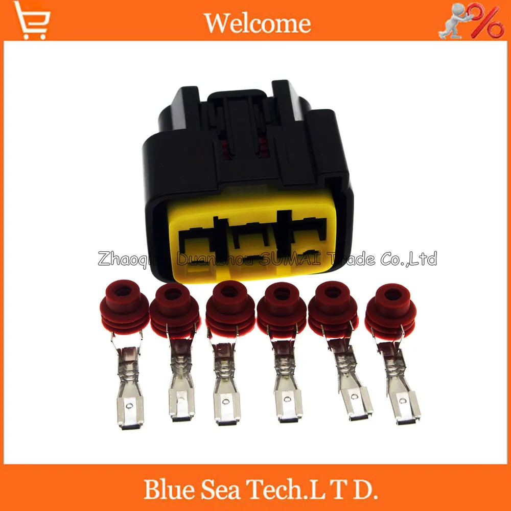 6 Pin 3mm female automative lighting connector,Auto waterproof