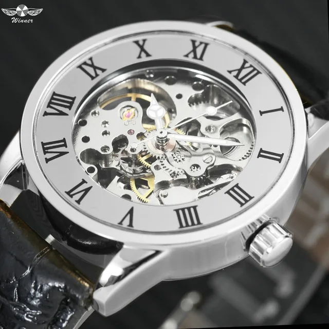 Fashion Men Women Watches Roman Numerals Dial WINNER Top Brand Luxury Automatic Fashion Men Women Watches Roman Numerals Dial WINNER Top Brand Luxury Automatic
