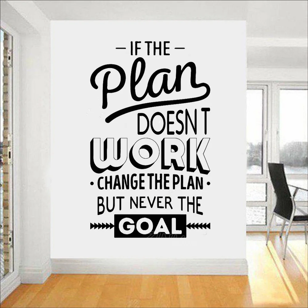 Motivation Words Vinyl Wall Decal for Office Inspire Quotes Wall