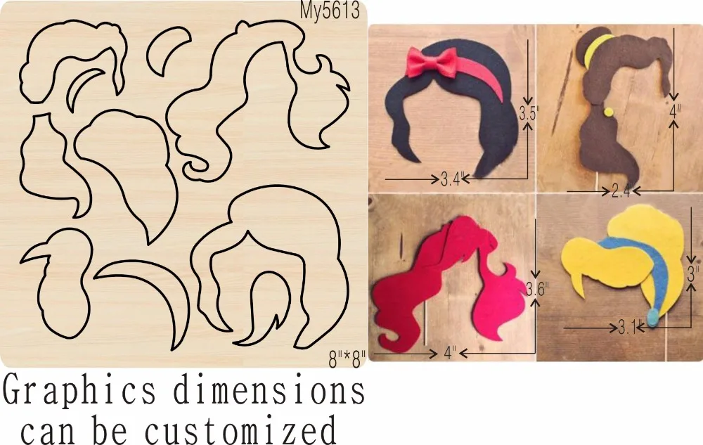 

Princess hairstyle new wooden mould cutting dies for scrapbooking Thickness-15.8mm