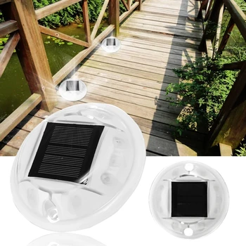 

Metal Solar Power LED Path Driveway Pathway Deck waterproof Light Outdoor Garden Road Dock Lamp 10Leds Underground Lamps Lights
