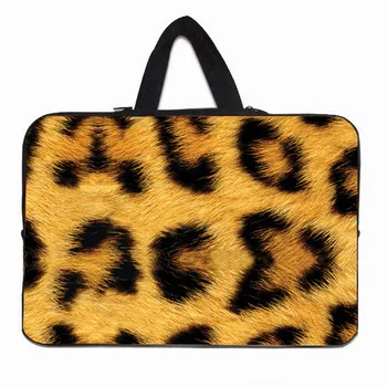 

Leopard Laptop Bags 14 14.1 14.4 Neoprene Protect Shell Case Bags For Apple Lenovo Dell IBM Thin Briefcase Notebook Housing Bag