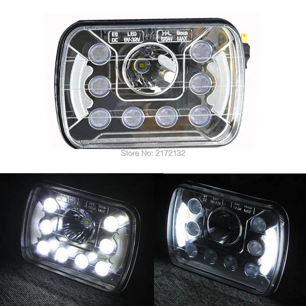 

Promotion ! 2pcs 7x6 sealed beam new design 7inch led headlight rectangle H/L beam used for truck