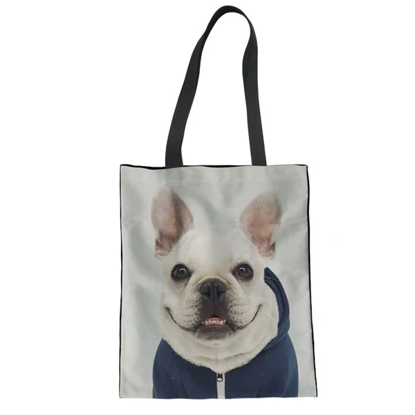 WHEREISART собака породы чихуахуа сумки на плечо Экологичная сумка для покупок сумка сумки через плечо Сумочки Повседневная сумка для женщин - Цвет: LMF0908Z22