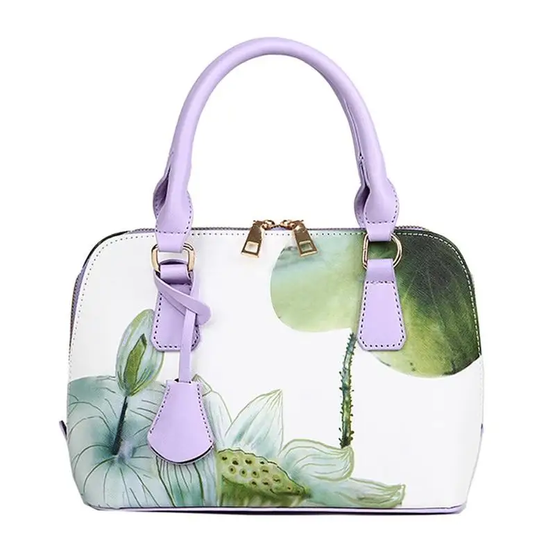 Сумки с узором для женщин дизайнерские сумки известный бренд Женская сумка-шоппер элегантная Цветочная сумка на плечо роскошные сумки Z50 - Цвет: Зеленый