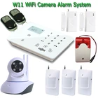 Best Price as low as $162.45 IP Camera Alarm System Mini CCTV Wireless WIFI Camera Android /IOS APP &Home Burglar Alarm System Security K9 Touch Panel W11D