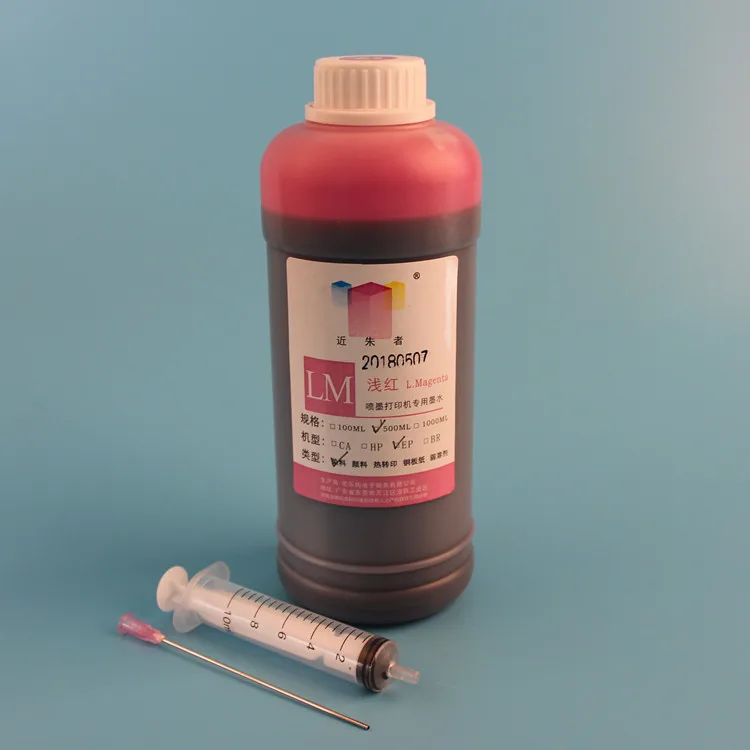 500 мл универсальные светло-пурпурный цвет краска для картриджа для EPSON ME200 30 300 33 R210 R230Printer СНПЧ картридж для принтера изображения чернилами