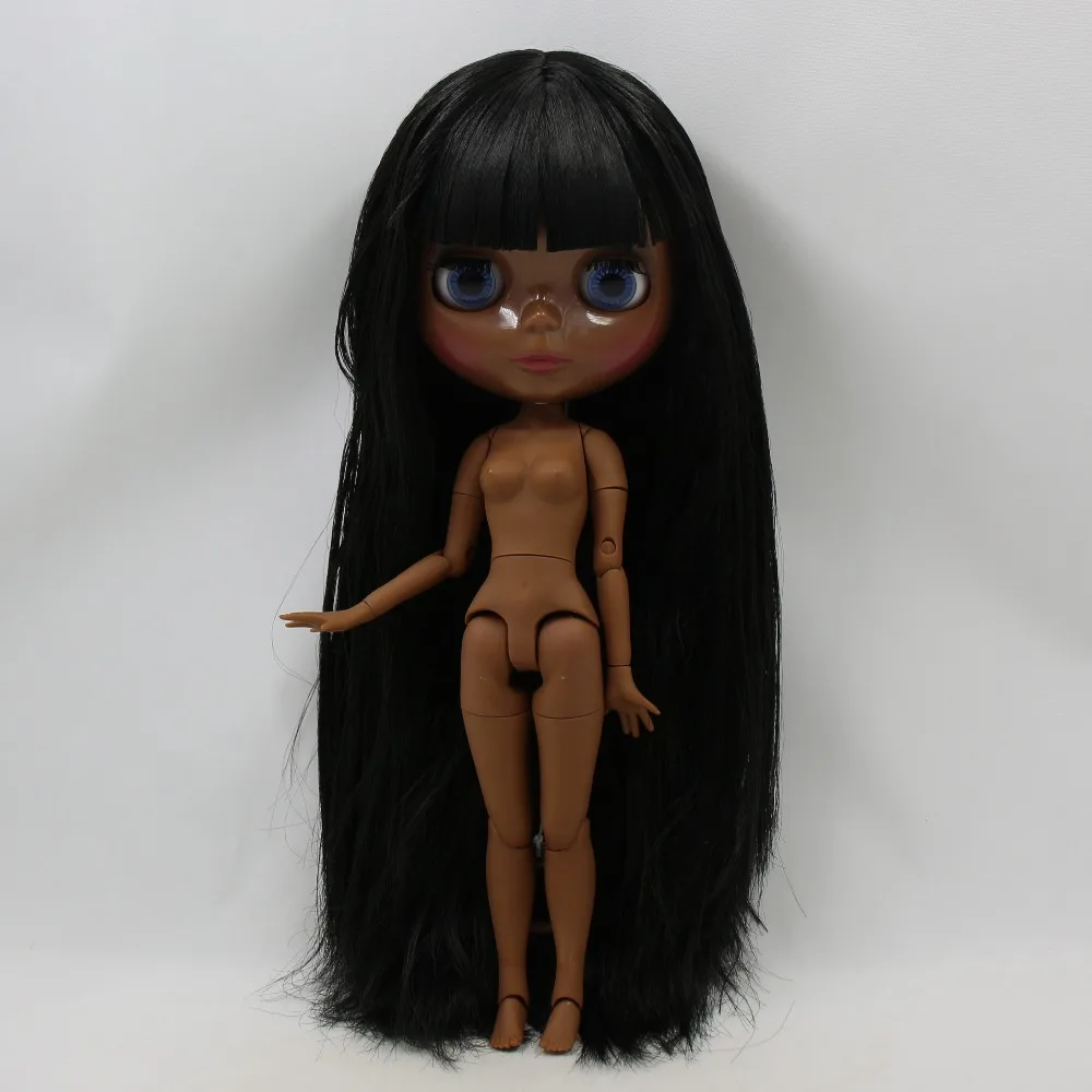 Ледяная фабрика blyth кукла супер черная кожа тон темная кожа черные волосы нормальные/суставы тела 30 см игрушка