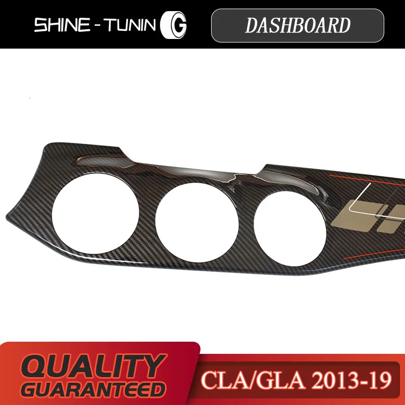 Подходит для CLA CLA45 Отделка приборной панели из углеродного волокна GLA класс крышка contral панель для CLA200 CLA45 GLA200 GLA45 2013-19