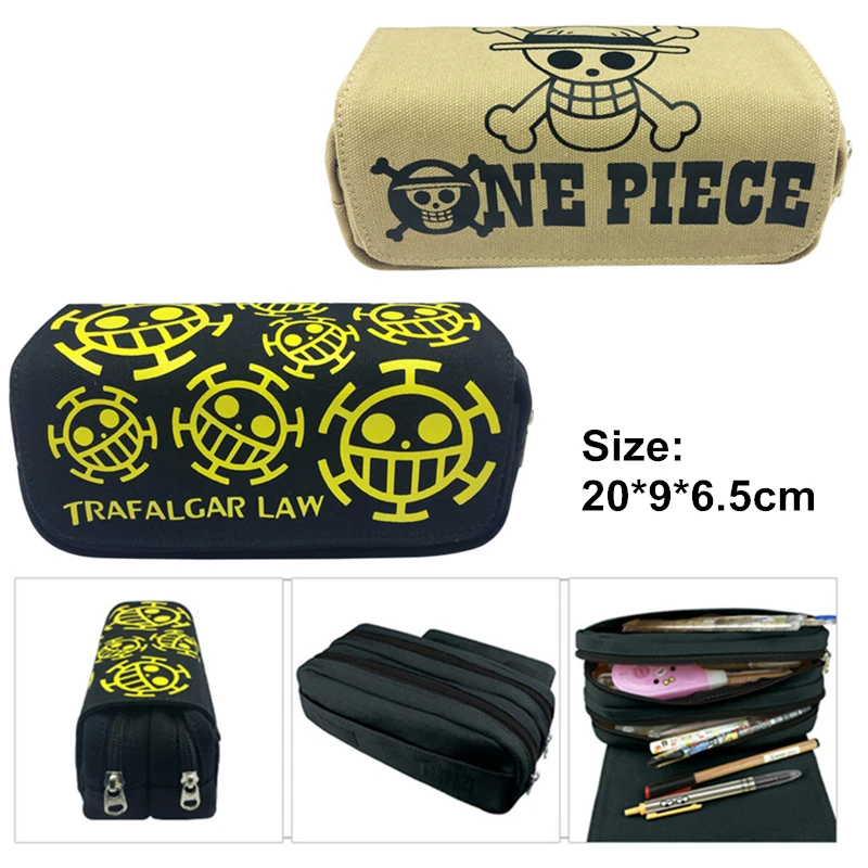 2 цвета цельный пеналы для ручек аниме мальчиков двойная молния крючок пенал