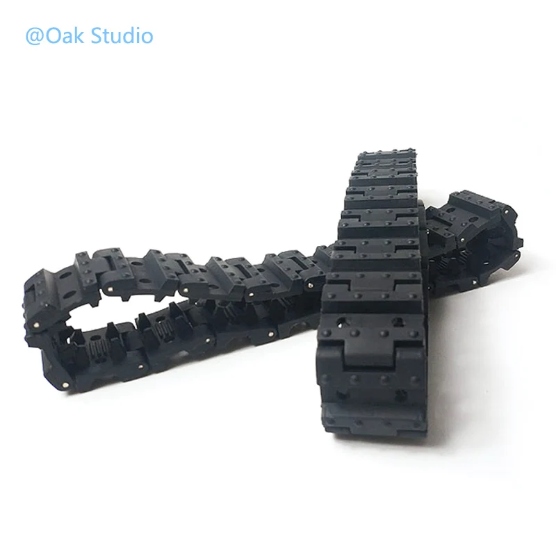 Paquet de 40 pièces chenilles caoutchouc 23x30mm pour tank RC robot, vue d'ensemble.