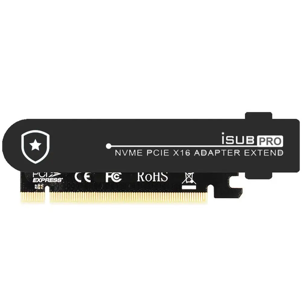 JEYI iSUB PCIE3.0 NVME адаптер x16 PCI-E полная скорость M.2 2280 алюминиевый лист теплопроводность кремния вафельное охлаждение