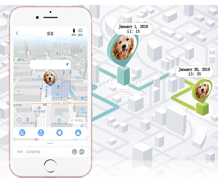 Petshy Новый Pet gps трекер воротник Мини водостойкий локатор реального времени LBS + Wi Fi расположение для собаки кошки отслеживания Geofence