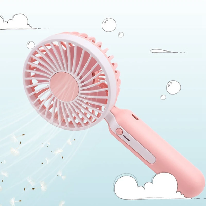 Портативный мини вентилятор с перезаряжаемой встроенной батареей 1200Ma Usb порт