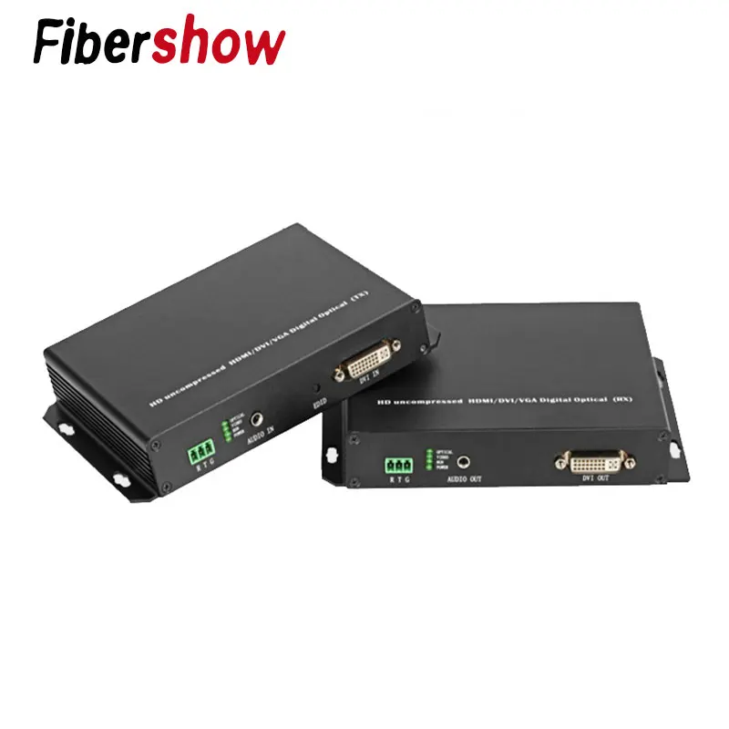 DVI оптоволоконный передатчик и приемник USB мышь и клавиатура удлинитель одиночный режим 1080P KVM не сжатый
