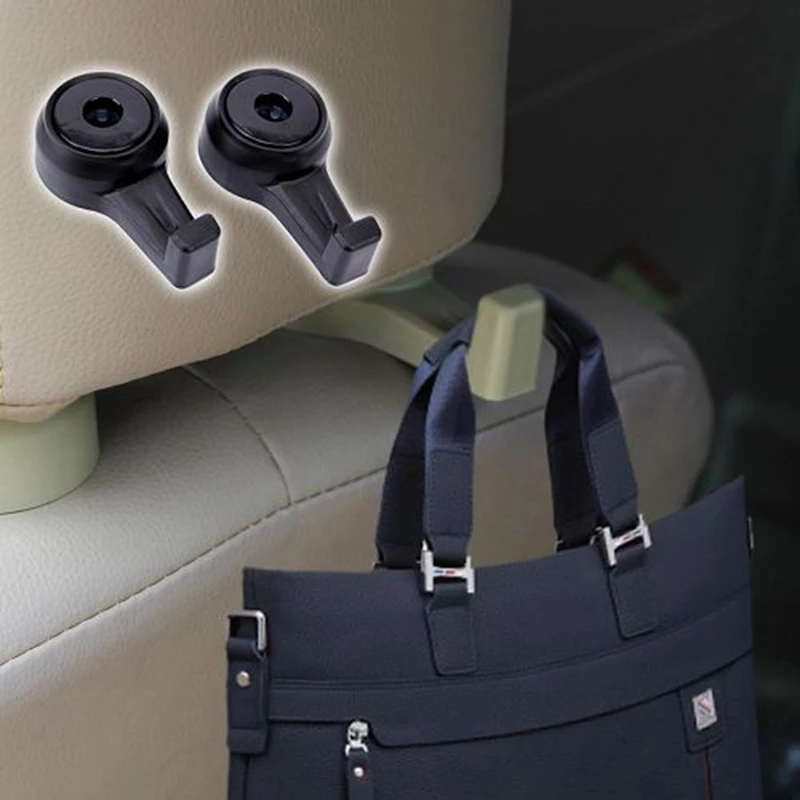 

2 Piece Car Auto Seat Chair Side Bag Hanging Organizer Storage Multi-Pocket Hold Bag Hanger Holder Hooks For Bag Purse Cloth