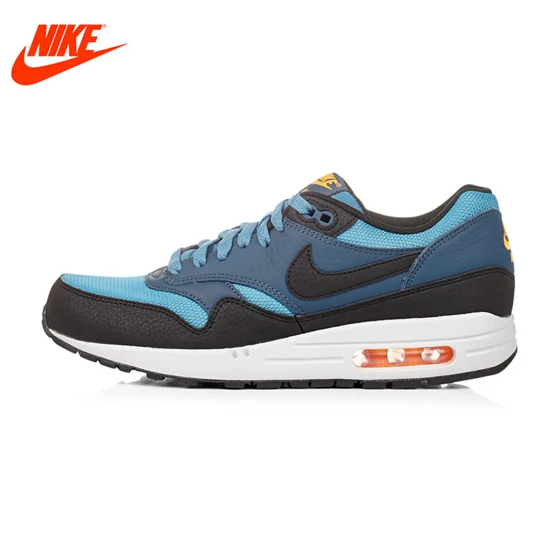 

NIKE Original Breathable Air Max 1 Men's Running Shoes Sneakers Blue Red and Yellow