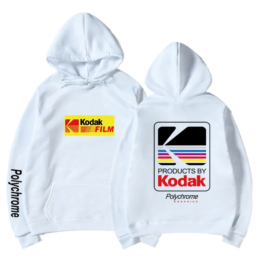 Японский Хип Хоп Зимний флисовый худи Harajuku kodak куртки мужские и женские толстовки