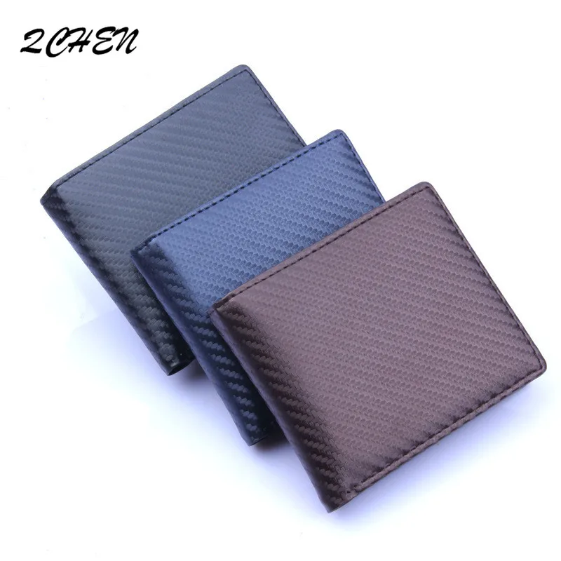 Men's wallet New carbon fiber imitation fashion wallet PU material men's fine texture pocket like quality No zipper Open 012 Men's wallet New carbon fiber imitation fashion wallet PU material men's fine texture pocket like quality No zipper Open 012