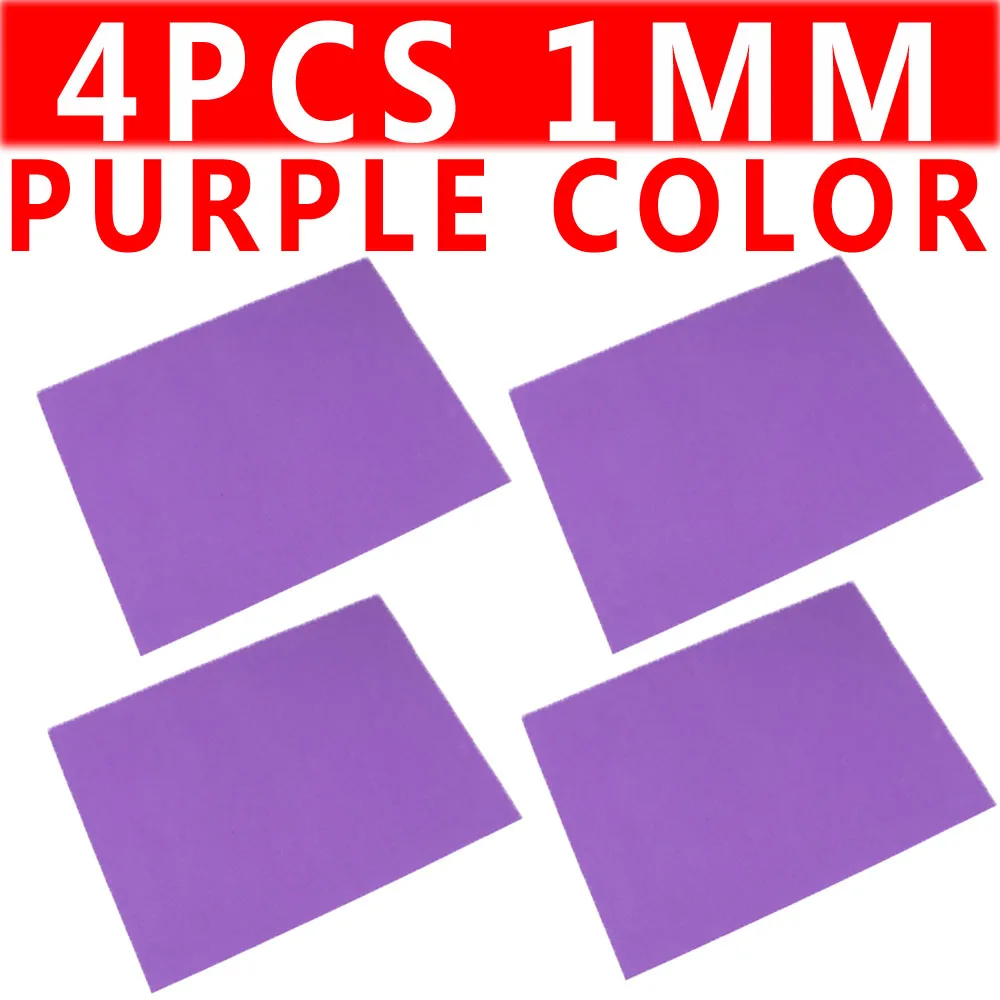 4pcs purple Bimoo 4 листа 18X24 см 1 мм Тонкий мухобойка пенопластовая бумага плавающие поролоновые полоски для сухих мухобоек крылышки материал корпуса для мухобойки - Цвет: 4pcs purple