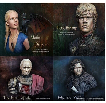 1 10 Scale Models A Song of Ice and Fire 4 person suite Resin Bust Model