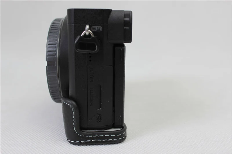 Из натуральной кожи Камера сумка для sony ILCE-6500 A6500 6500 натуральная кожа половина тела набор нижней сумка Обложка с Батарея открытие