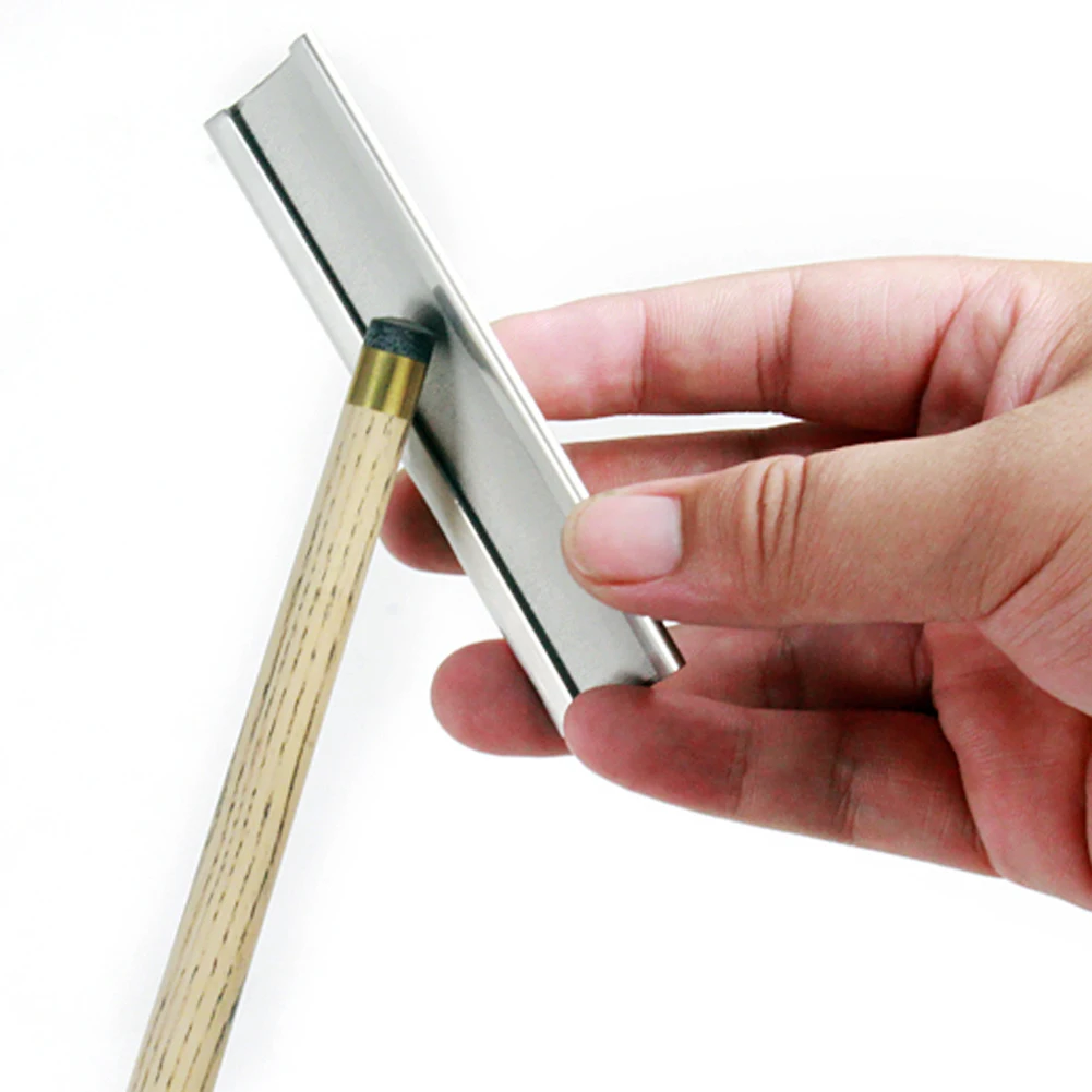 

1 pc Metal Billiard Pool Cue Tip Tool Metal Billiard Pool Cue Tip Shaper Burnisher File Repair Tool Hold Chalk Stainless Steel