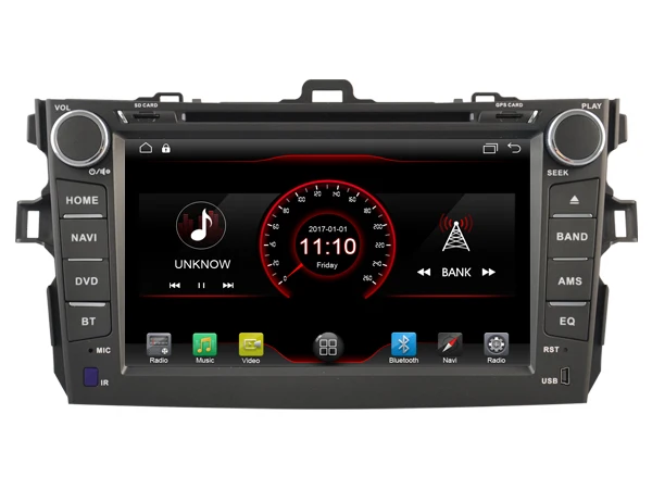 Top Fit for TOYOTA COROLLA OTOJETA android 9.1 Wifi car dvd player device tape recorder GPS headunits with orange button light 5