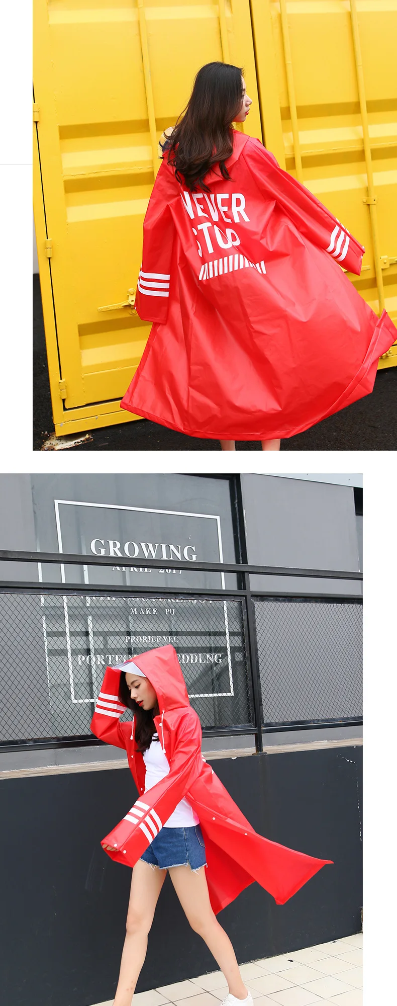 Трендовый модный непромокаемый плащ EVA с буквенным принтом, пончо NBA23, большой размер, походный плащ