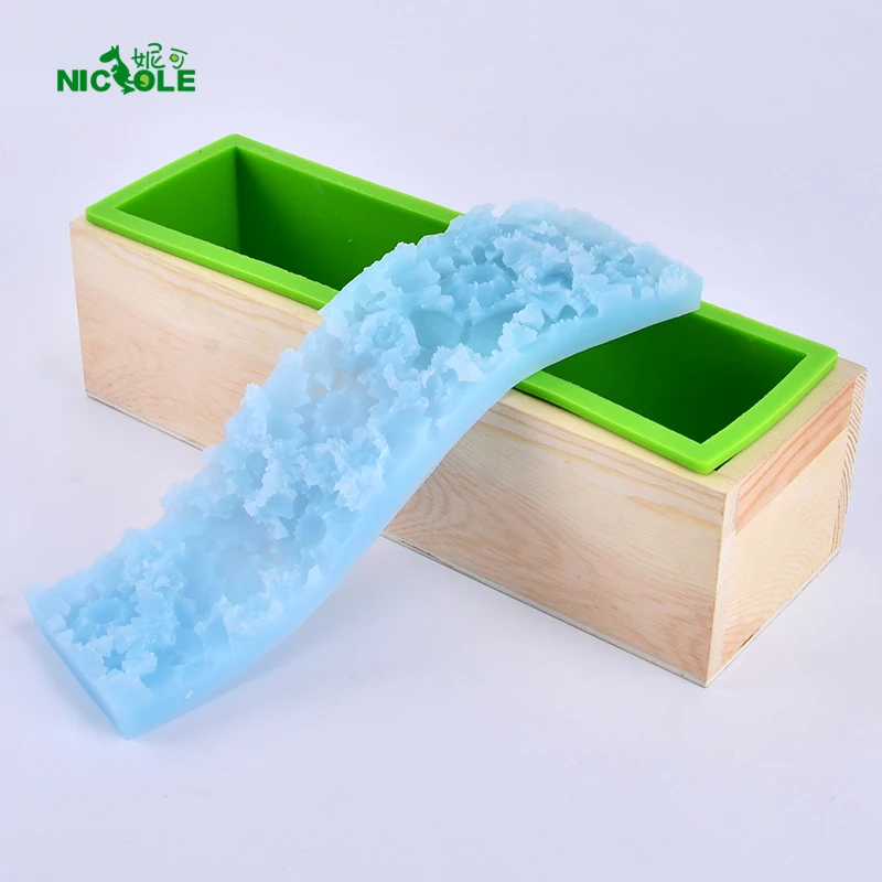 

Nicole Silicone Soap Mold Rectangular Mould with Flower Mat for Handmade Soaps Decoration Tool