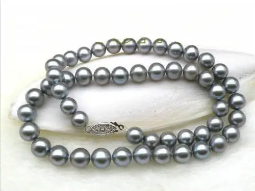 

Jew3159 10-11MM SOUTH SEA GRAY PEARL NECKLACE