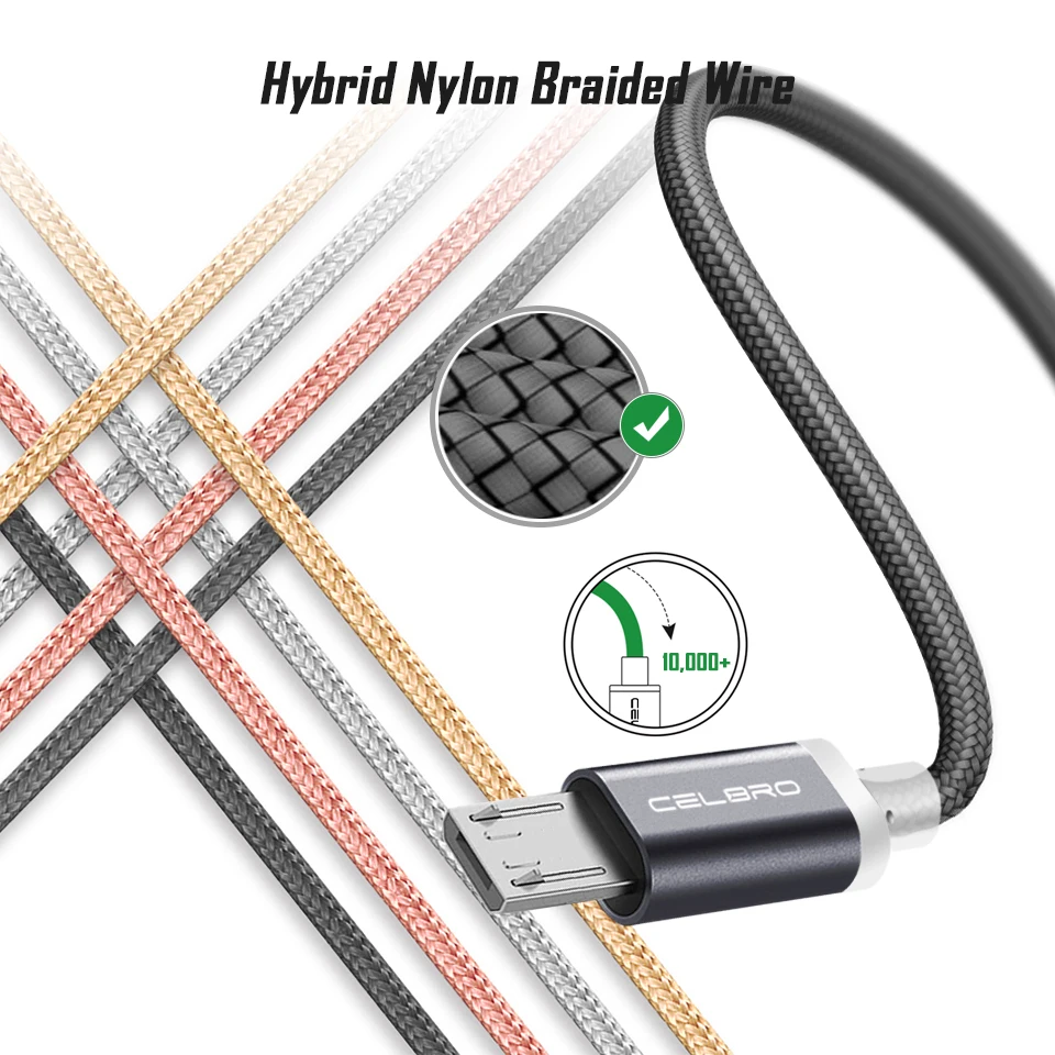 Micro USB кабель для быстрой зарядки для xiaomi huawei samsung 7 мм Длинный разъем Micro USB 2,4 A кабель для зарядного устройства Шнур для мобильного телефона