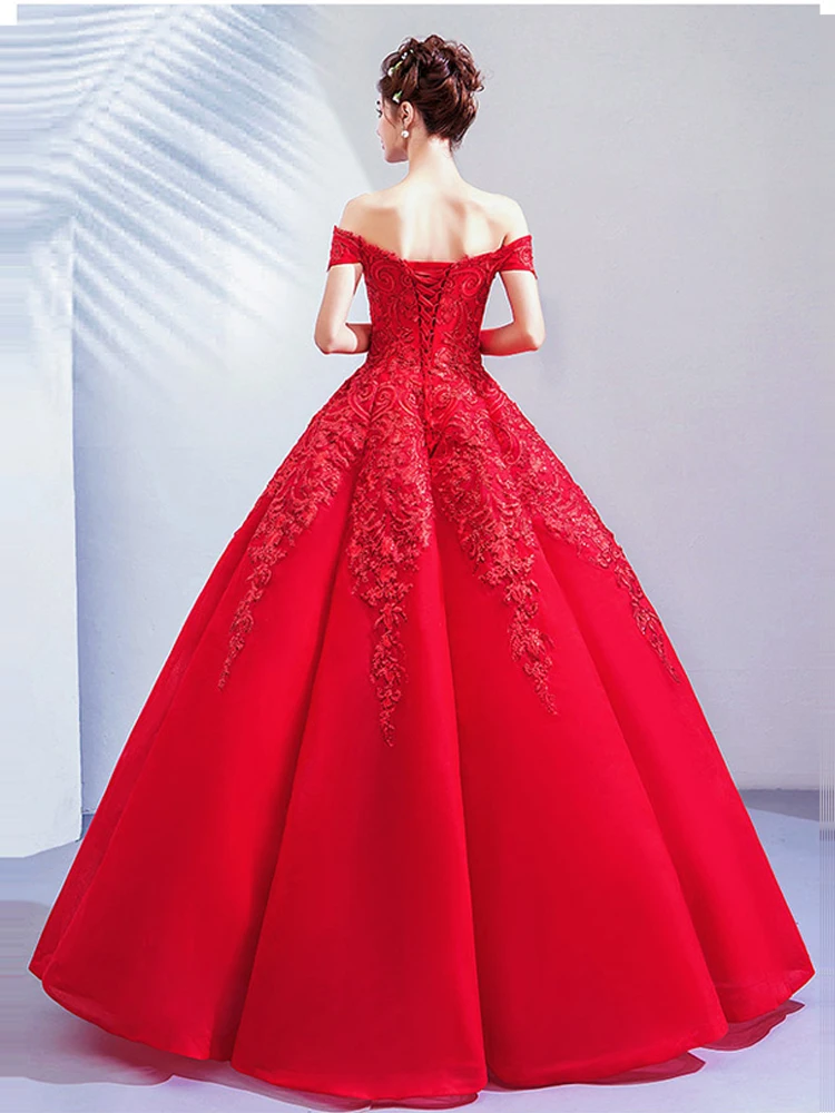 Свадебное платье es красное сексуальное кружевное свадебное платье с открытыми плечами вышивка плюс размер Backles без рукавов Vestido De Novia E609