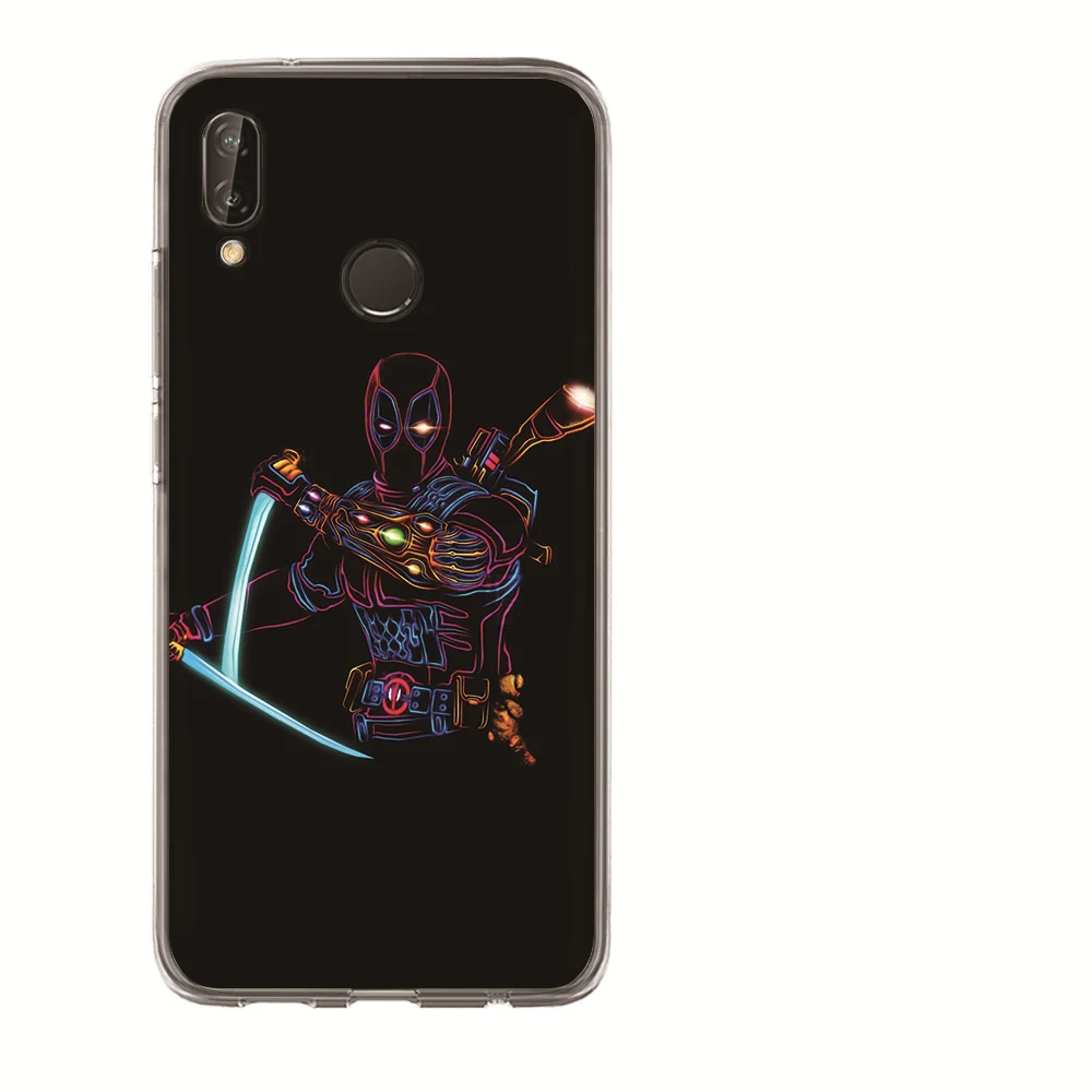 Luxury Marvel Avengers Deadpool Spider-Man Phone Case Etui For Huawei P30 Pro P20 Lite Case Mate 20 lite Pro 9 10 P10 Lite Coque