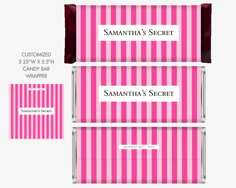 48* Personalized Candy Wrapper Supplies Wedding Chocolate Bar Wrappers Dress Personalised | Дом и сад