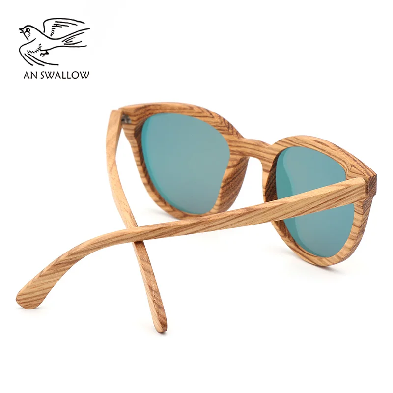 Зебра деревянные солнцезащитные очки в стиле ретро мужские плоские коробки женские UV400 Солнцезащитные очки Oculos Gafas праздничные подарки очки для путешествия