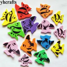 1bag LOT Colorful fish foam stickers Birthday gifts Home decoration Creative activity items Color learning children